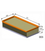 MISFAT - P963A - Воздушный фильтр MISFAT