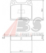 ABS - 36088 - Комплект тормозных колодок, дисковый тормоз