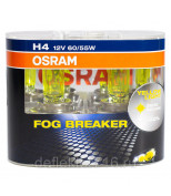 OSRAM 62193FBRHCB H4 12v- 60/55w (p43t) ( +60% света+жёлтый свет) fog breaker (2шт) duobox