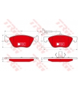 TRW - GDB1212DTE - Комплект тормозных колодок  дисковый тормоз