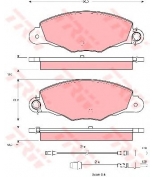 TRW - GDB1336 - Колодки тормозные дисковые GDB1336