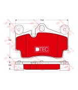 TRW - GDB1653DTE - колодки торм.зад.керам. VW Touareg/Audi Q7 112х73х