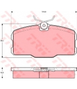 TRW - GDB418 - Комплект тормозных колодок, диско