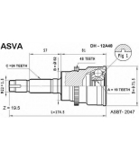 ASVA - DH12A48 - ШРУС НАРУЖНЫЙ 19x52.1x24 (TOYOTA CAMI J102E 4WD,DA