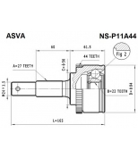 ASVA - NSP11A44 - ШРУС НАРУЖНЫЙ 22x56x27 (PRIMERA P11(UK)GA16DE) ASVA