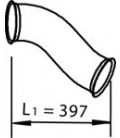 DINEX - 82210 - Труба глушителя приемная L=397