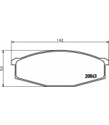 HELLA - 8DB355007291 - КОЛОДКИ ТОРМОЗНЫЕ ДИСКОВЫЕ