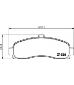 HELLA - 8DB355016501 - колодки тормозные дисковые