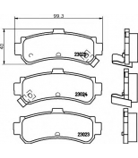 HELLA - 8DB355017191 - Комплект тормозных колодок дисковый тормоз