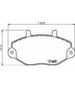 HELLA - 8DB355019381 - Колодки тормозные дисковые