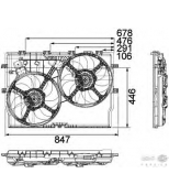HELLA - 8EW351040611 - Вентилятор радиатора FIAT: DUCATO c бортовой платформой/ходовая часть (250) 150 Multijet 3 0 D/160 ...