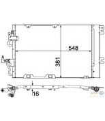 HELLA - 8FC351301771 - Конденсатор, ширина 381 mm для OPEL