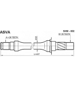 ASVA - SHM002 - Вал привода внутренний правый 26x406.5x26 Mazda 626 GD 1988-1992