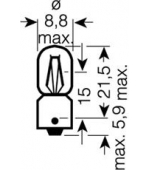 OSRAM 3930 Лампа накаливания,  ORIGINAL LINE T4W  24В 4Вт, 1шт
