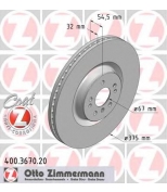 ZIMMERMANN 400367020 Диск торм пер mercedes gl-class (x164) r-class (w251) MERCEDES