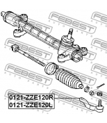 FEBEST 0121ZZE120R _наконечн.рулев.прав. Toyota Corolla CE120/NZ