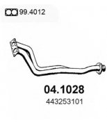 ASSO 041028 Передняя труба глушителя Audi 100 1.6 82