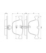 BOSCH - 0986424812 - Тормозные колодки задние 0986424812