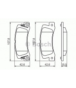 BOSCH - 0986461136 - Тормозные колодки 0986461136