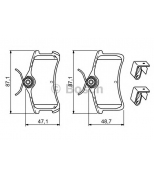 BOSCH - 0986494274 - Тормозные колодки зад. Toyota Avensis/Corolla 1.4-2.2 97-03