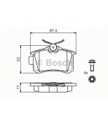 BOSCH - 0986494516 - Колодки тормозные дисковые задние