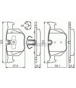 BOSCH - 0986494540 - 0 986 494 540_колодки дисковые !задние bmw e60 2.