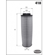 MECAFILTER - EL9213 - Фильтр воздушный для двс
