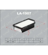 LYNX - LA1907 - Фильтр воздушный HYUNDAI i20 1.1D-1.6D 08  / ix20 1.4-1.6D 10 , KIA Soul 1.6-1.6D 09  / Venga 1.4-1.6D 10