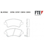 FTE - BL1878A2 - Колодки тормозные передние к-кт TOYOTA COROLLA _E12 11/01> 57.4x131.7x17.8/ c датчиком износа
