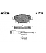 ICER - 141794 - Комплект тормозных колодок, диско