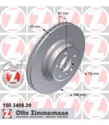ZIMMERMANN 150340820 Тормозной диск пер BMW Е65