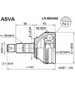 ASVA - LR800A60 - ШРУС НАРУЖНЫЙ 32х56х28 (ROVER : 820 TI TURBO (90-9