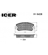 ICER 180418 Комплект тормозных колодок, диско