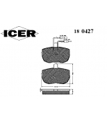 ICER - 180427 - 180427000300001 Тормозные колодки дисковые