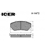 ICER - 180472 - Комплект тормозных колодок, диско