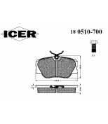 ICER - 180510700 - Комплект тормозных колодок, диско