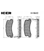 ICER - 180612 - 180612000944001 Тормозные колодки дисковые