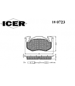 ICER - 180723 - 180723000300001 Тормозные колодки дисковые