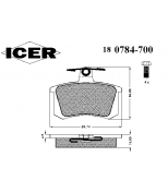 ICER - 180784700 - Комплект тормозных колодок, диско