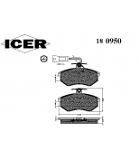 ICER - 180950 - Комплект тормозных колодок, диско