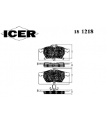 ICER - 181218 - 21829 колодки пер. Saab 9-3 98-02, 9-5 97-01 Icer