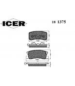 ICER - 181375 - Комплект тормозных колодок, диско