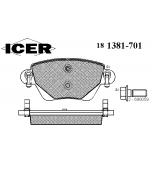 ICER - 181381701 - Комплект тормозных колодок, диско