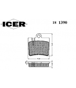 ICER - 181390 - Комплект тормозных колодок, диско