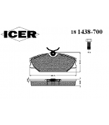 ICER 181438700 Комплект тормозных колодок, диско