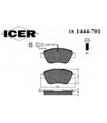 ICER - 181444701 - Комплект тормозных колодок, диско