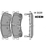 ICER - 181610 - Комплект тормозных колодок, диско