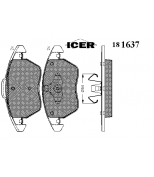 ICER - 181637 - Комплект тормозных колодок, диско