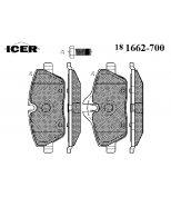 ICER - 181662700 - Комплект тормозных колодок, диско