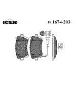 ICER - 181674203 - Комплект тормозных колодок, диско